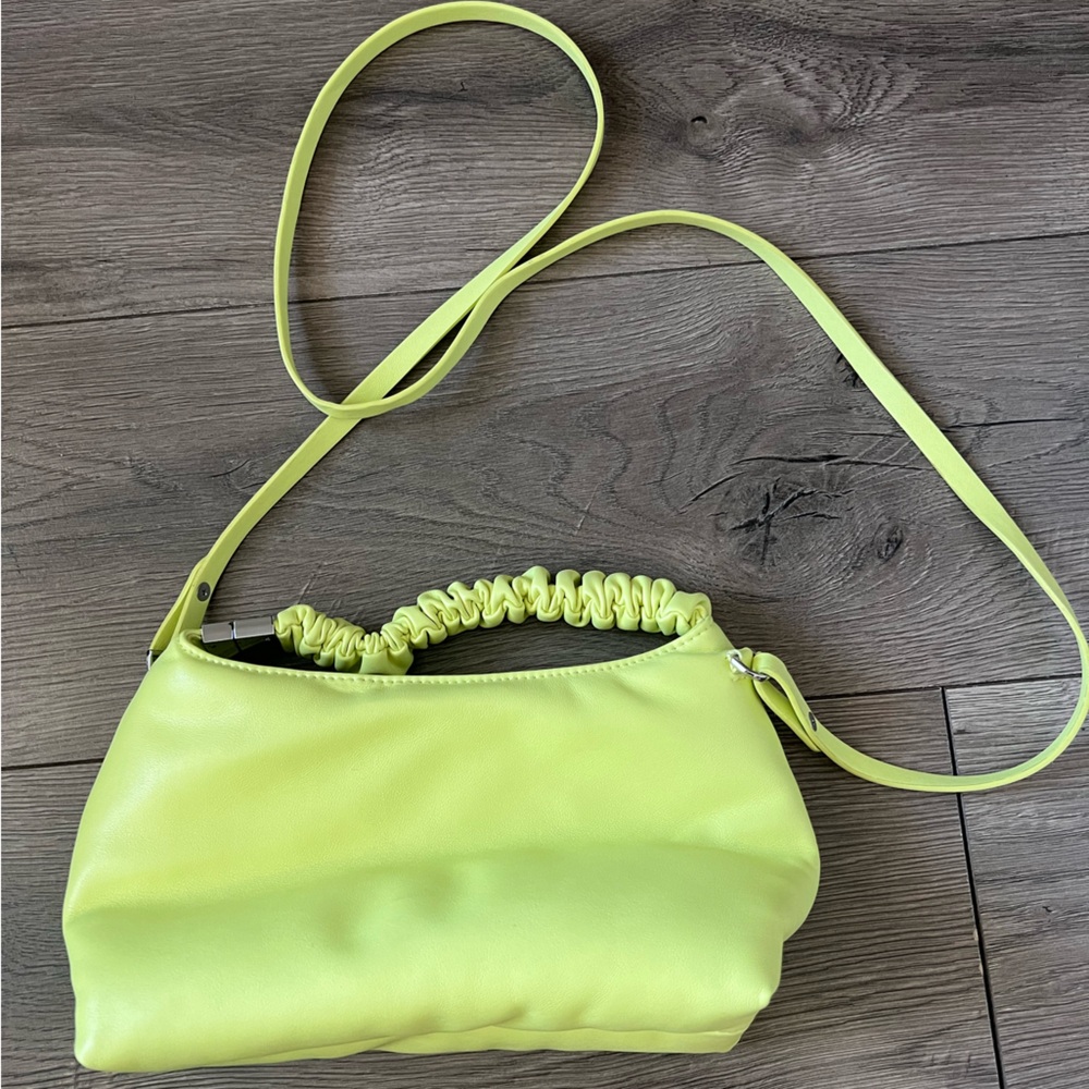 Ruched Top Handle Crossbody Bag - A New Day™ Lime Green Target EUC 🍋‍🟩